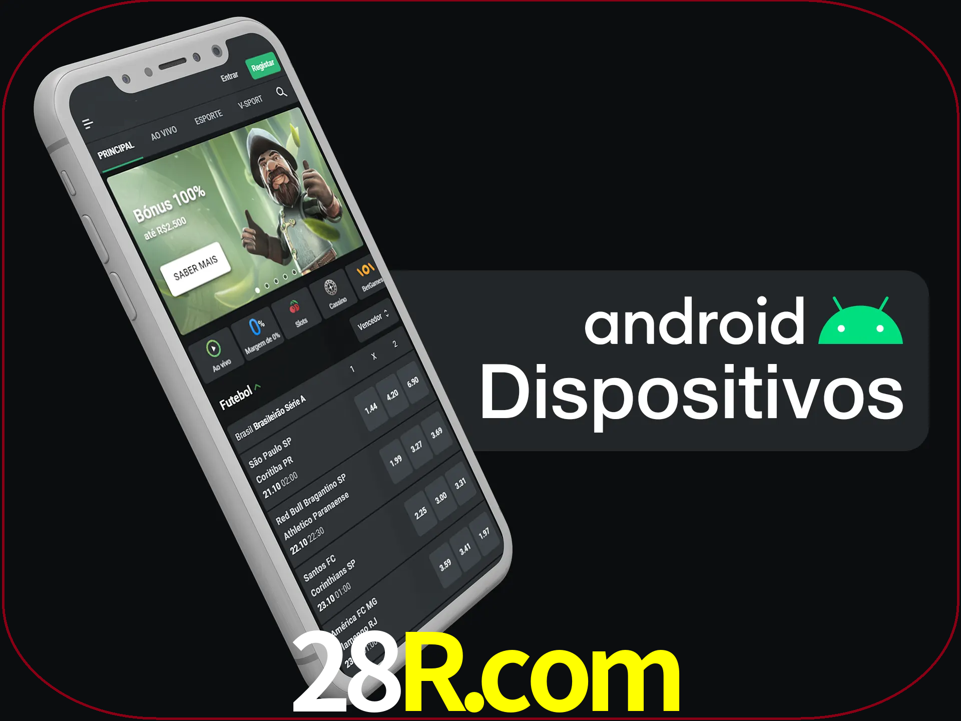 O aplicativo suporta a maioria de todos os dispositivos Android.